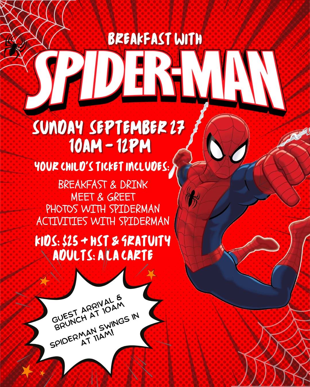 BREAKFAST WITH SPIDERMAN